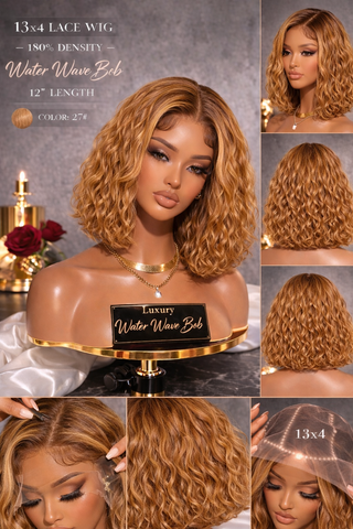 Water Wave Bob Wig - 180% Density