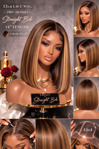Straight Bob Wig-180% Density