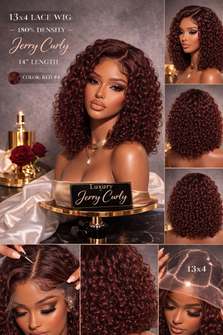 Jerry Curly Bob Wig - 180% Density