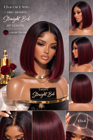 Straight Bob Wig-180% Density