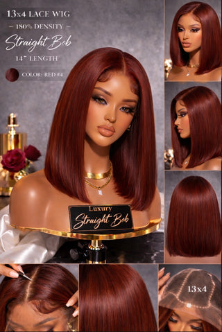 Straight Bob Wig-180% Density