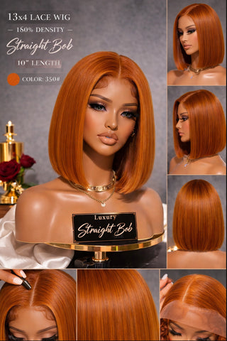 Straight Bob Wig-180% Density
