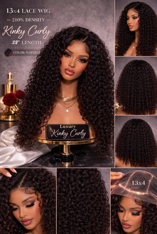 Kinky With Curly Baby Hair 210% Density